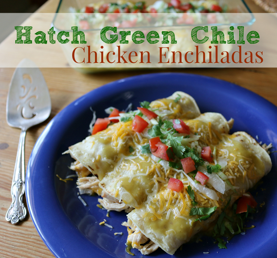 Hatch Green Chile Chicken Enchiladas