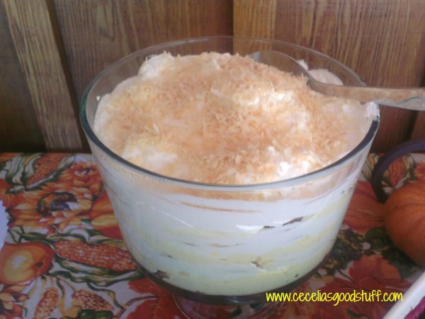 Coconut Pudding and Vanilla Bean Cookie Trifle