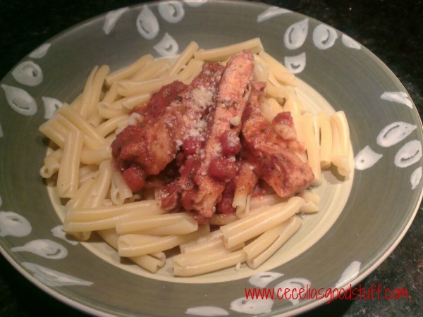 Pasta with Chicken and Petite Tomatoes