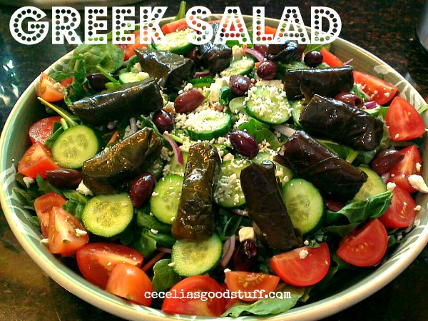 Greek Salad with Dolmas