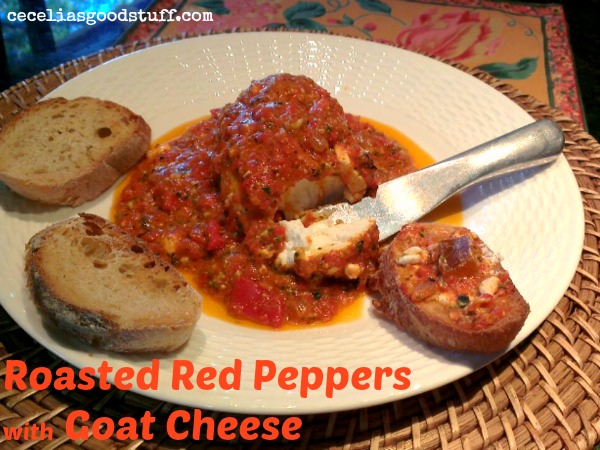 Roasted Red Peppers with Goat Cheese
