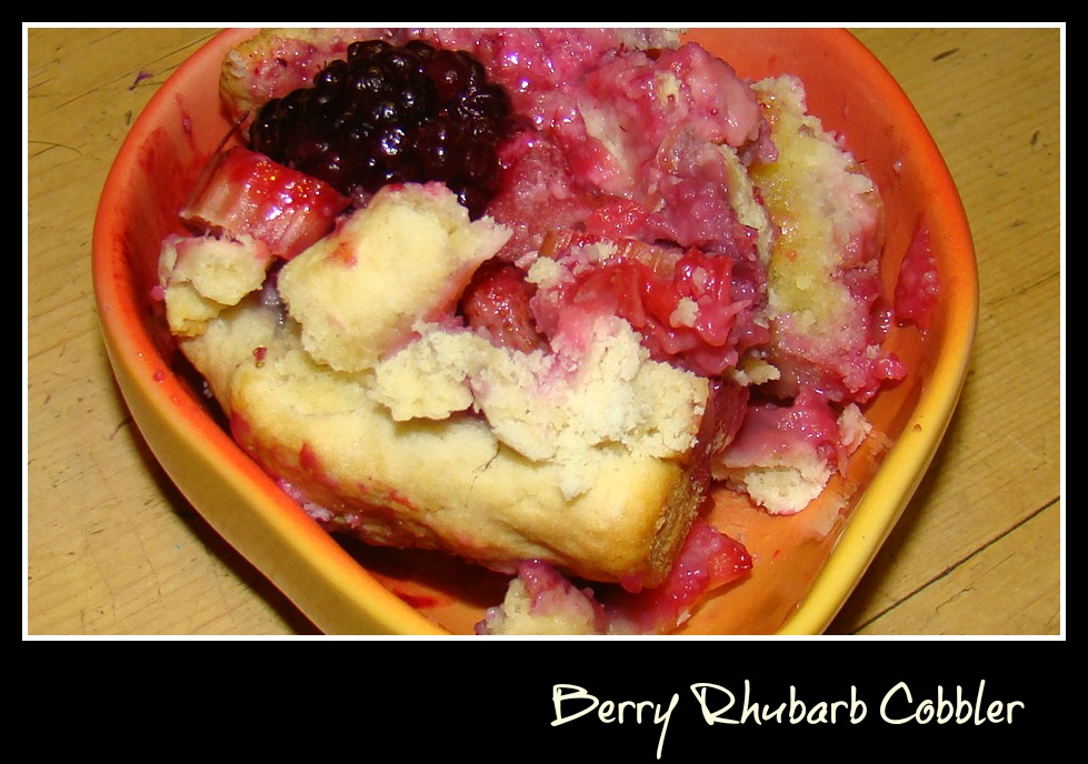 Berry Rhubarb Cobbler