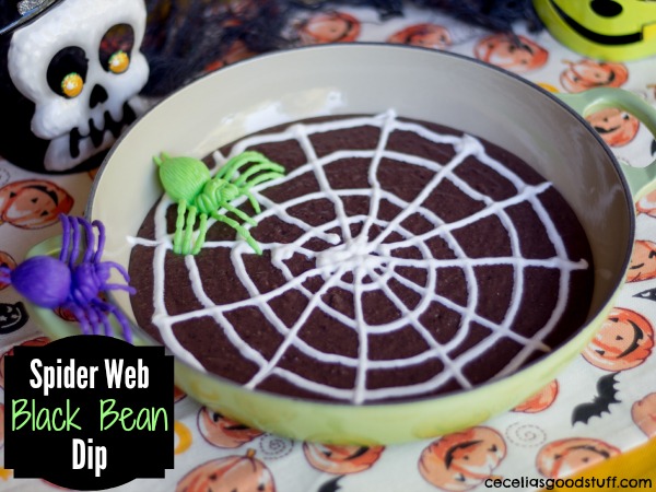 Spider Web Black Bean Dip