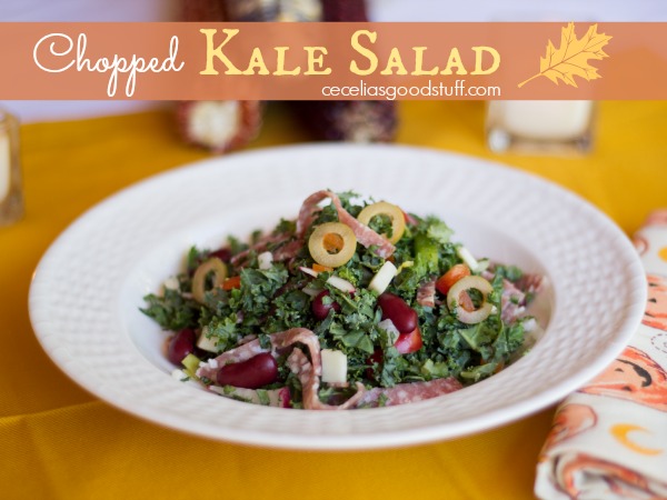 Chopped Kale Salad  CeceliasGoodStuff.com | Good Food for Good People 
