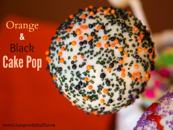 Orange & Black Cake Pop