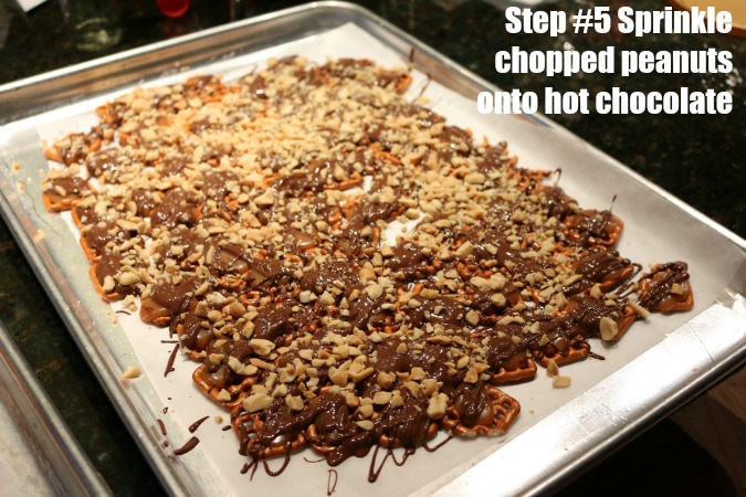 Pretzel Bark with Caramel and Nuts
