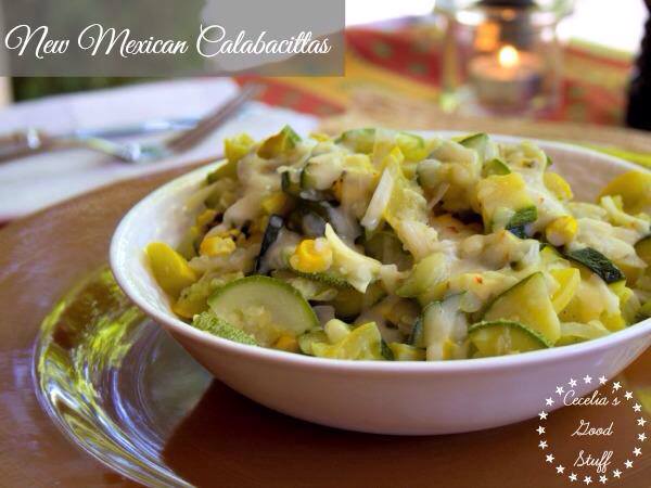 Yellow Squash, zucchini, sweet corn, onions and pepper jack cheese make up a New Mexican Dish we know and love! 