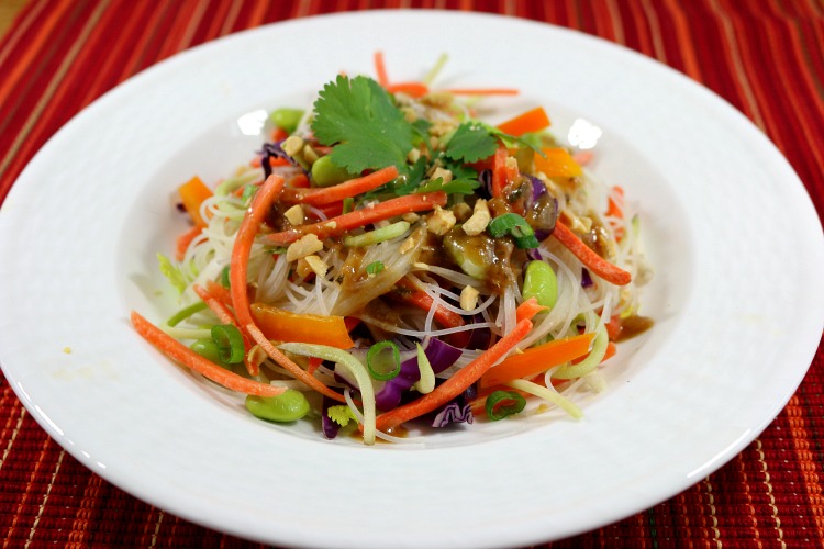 Asian Noodle Salad with Ginger Dressing