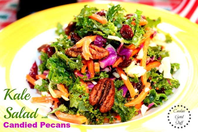 Kale Salad with Candied Pecans