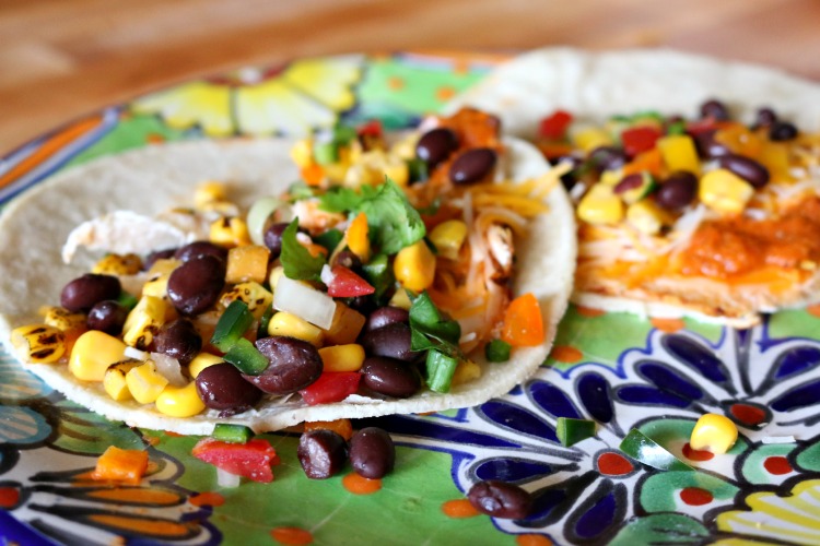 Chicken Soft Tacos with Black Bean Salsa  CeceliasGoodStuff.com | Good Food for Good People 