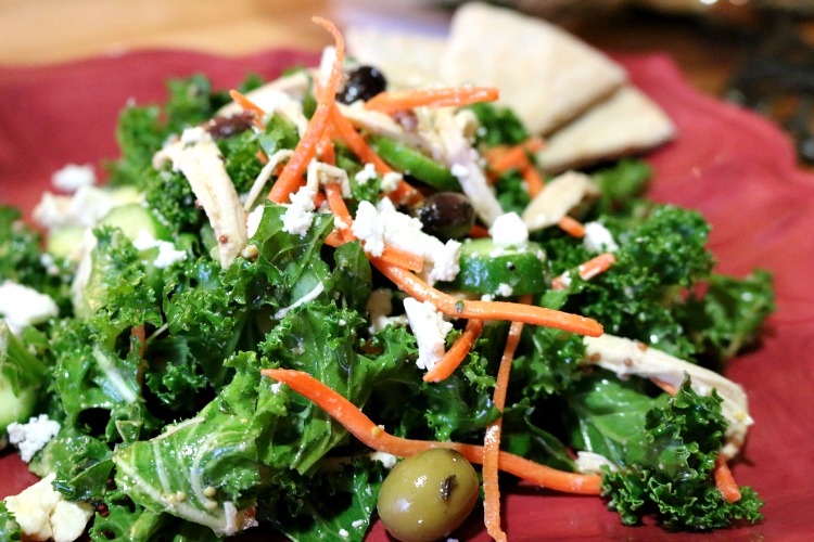 Mediterranean Kale Salad and Lemon Herb Vinaigrette