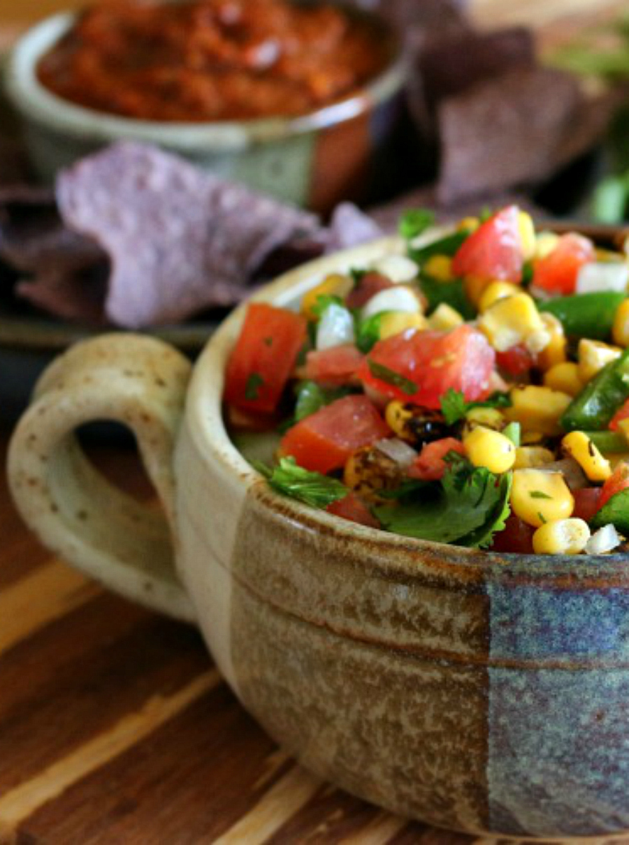 Roasted Corn and Tomato Salsa | CecelilasGoodStuff.com | Good Food for Good People