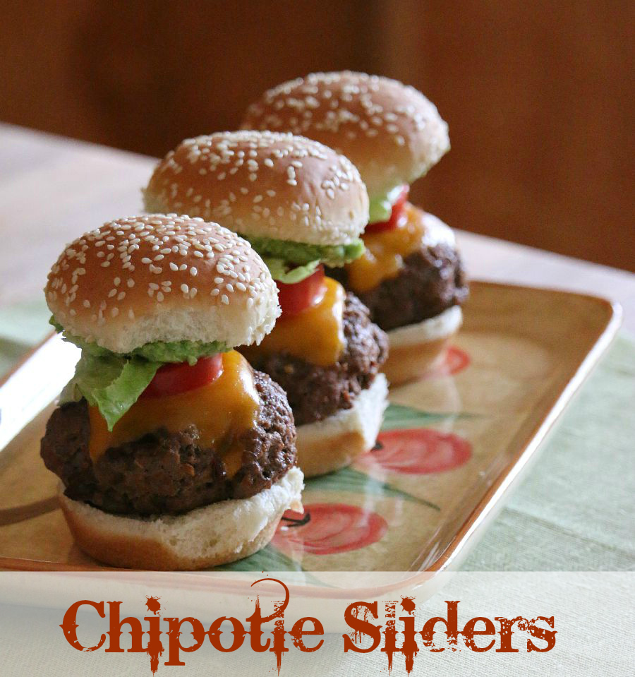 Chipotle Sliders Recipe served with fresh Guacamole CeceliasGoodStuff.com | Good Food for Good People