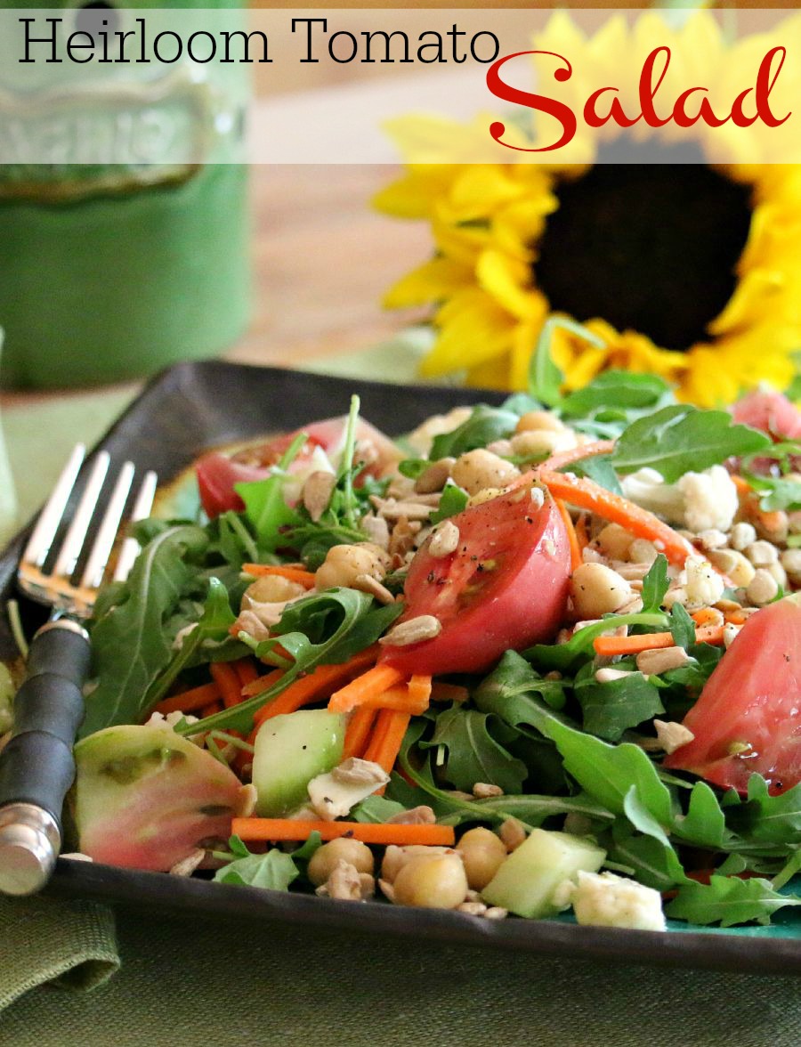 Healthy Salad  Recipe - Arugula Heirloom Salad