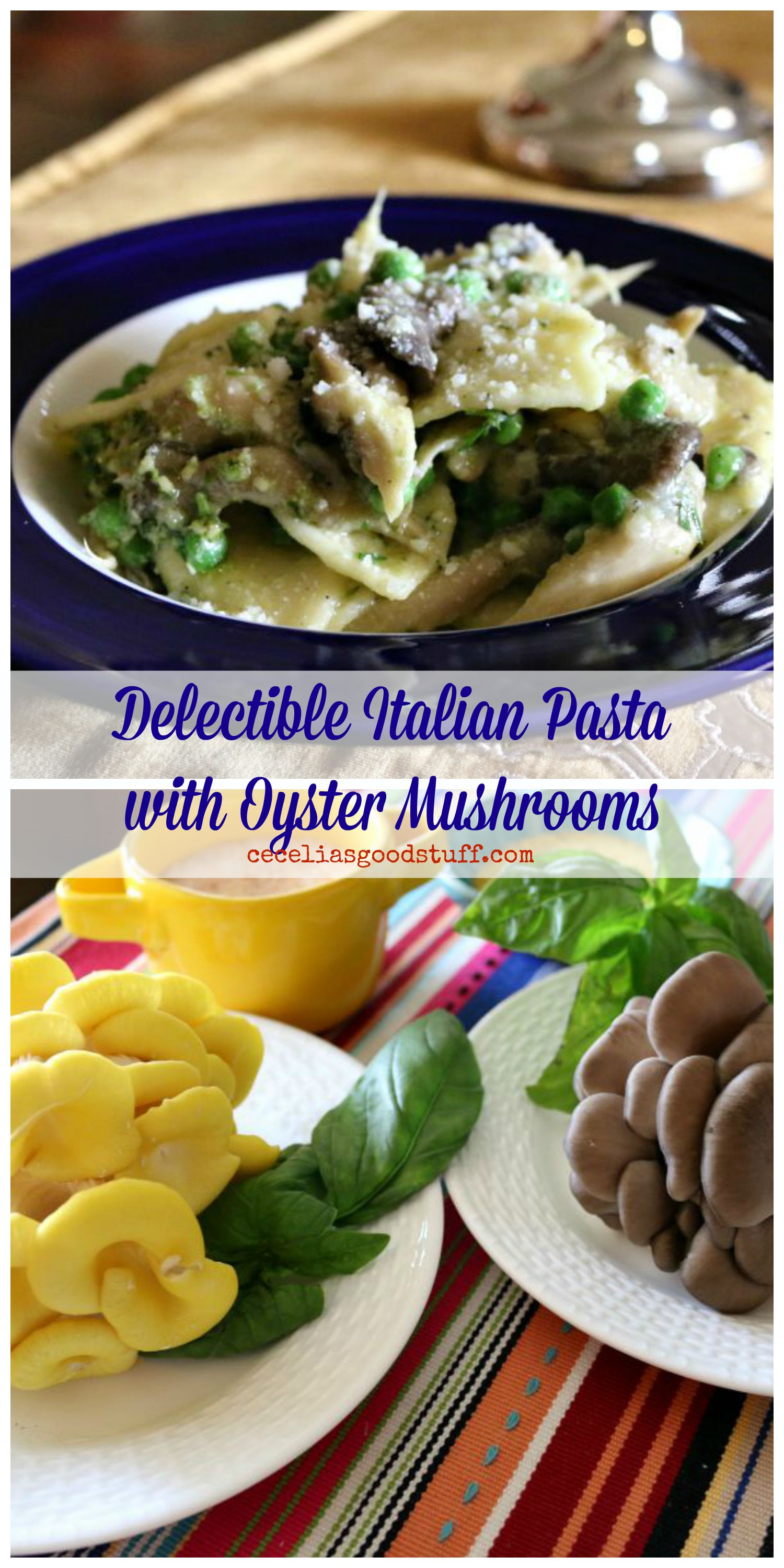 Imported Italian Pasta with fresh oyster mushrooms - Simple and Delicious! 
