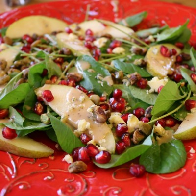 Water Cress Salad with Pomegranate Vinaigrette