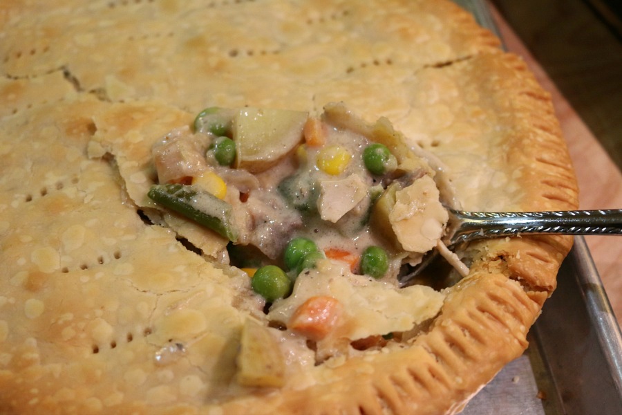 Thanksgiving Leftovers - Simply substitute the chicken with roasted turkey! Get the recipe for Chunky Pot Pie  CeceliasGoodStuff.com | Good Food for Good People