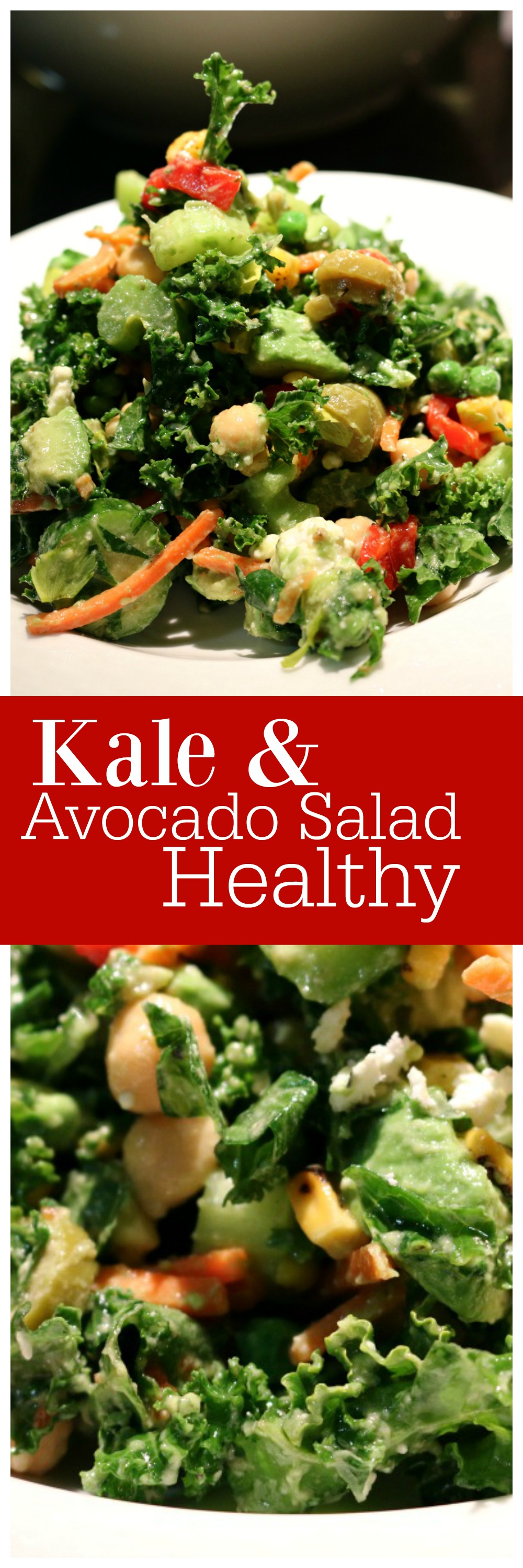 Kale & Avocado Salad Healthy Meal Ideas - Eating Clean and GREEN | www.ceceliasgoodstuff.com