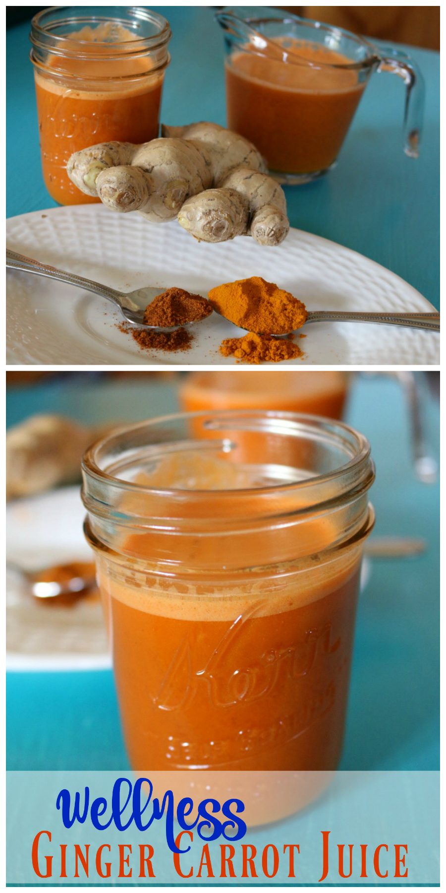 Wellness Ginger Carrot Juice - Anti-Inflammatory | CeceliasGoodStuff.com | Good Food for Good People