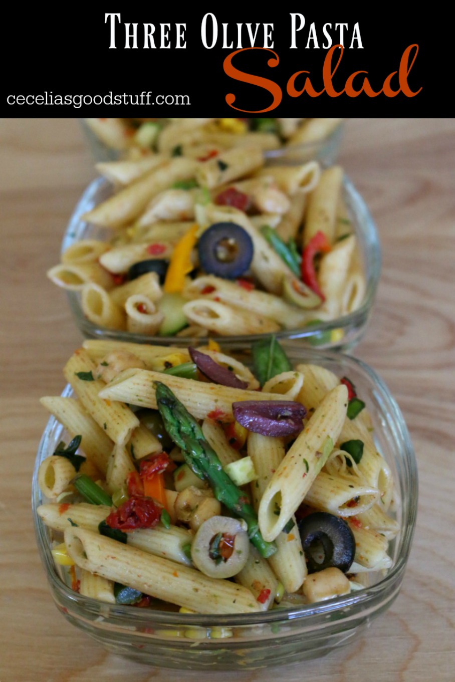 Recipe for Three Olive Pasta Salad 