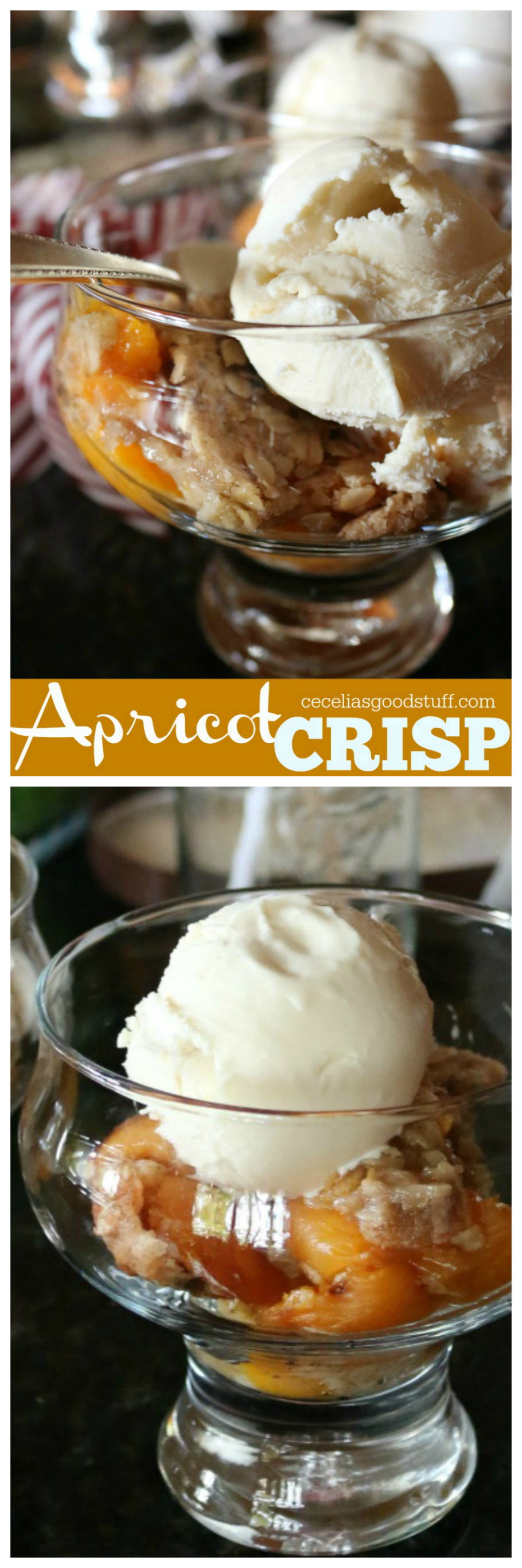 A favorite summer recipe for Apricot Crisp | CeceliasGoodStuff.com | Good Food for Good People