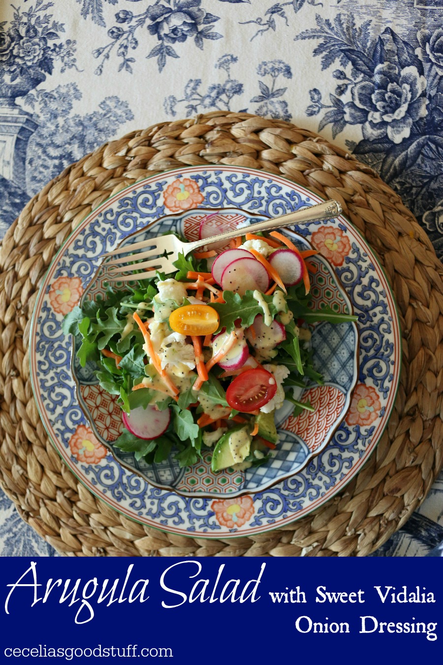 Arugula Salad with Sweet Vidalia Onion Dressing