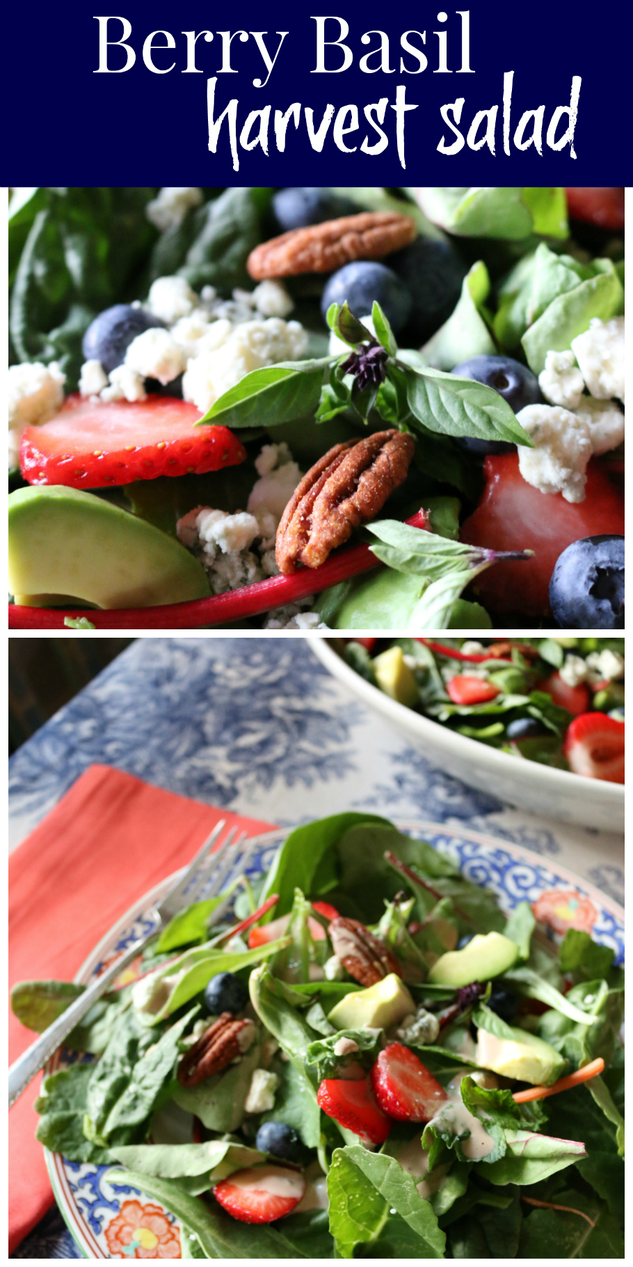 Berry Basil Harvest Salad | CeceliasGoodStuff.com | Good Food for Good People 