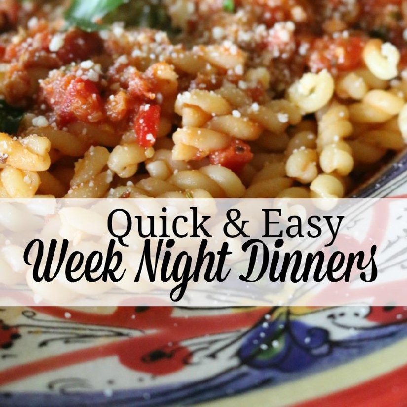 Quick and Easy Week Night Dinners only $.99 
