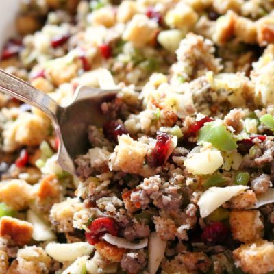 Sausage and Cranberry Holiday Stuffing