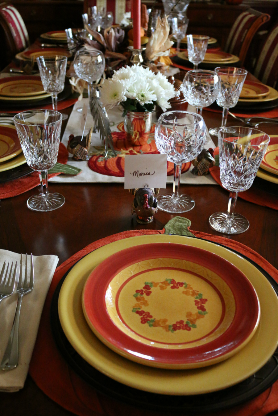 Thanksgiving Dinner Table at Casa Linda, my home in New Mexico.