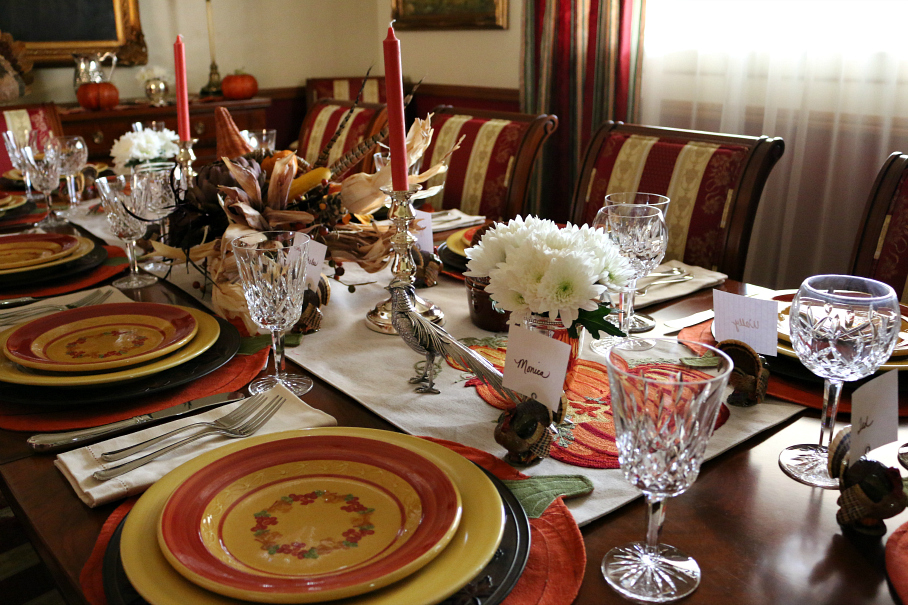 Thanksgiving Table Setting - half the fun is setting a beautiful table.