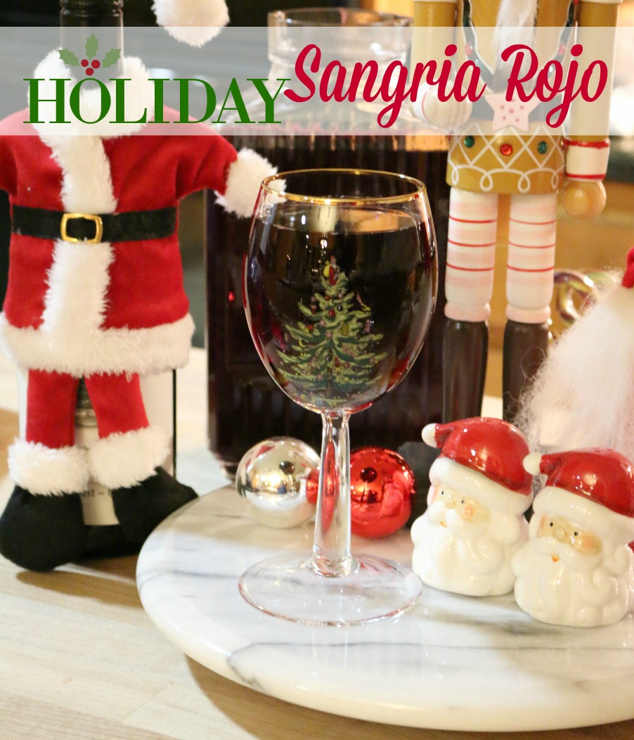The perfect holiday party recipe for Sangria Rojo.  CeceliasGoodStuff.com | Good Food for Good People