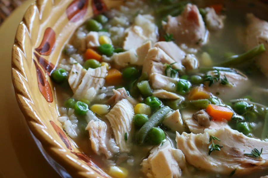 Healthy and scrumptious, loaded with roasted chicken and lots of vegetables. You will love this recipe for 30-Minute Chicken Soup | www.ceceliasgoodstuff.com 