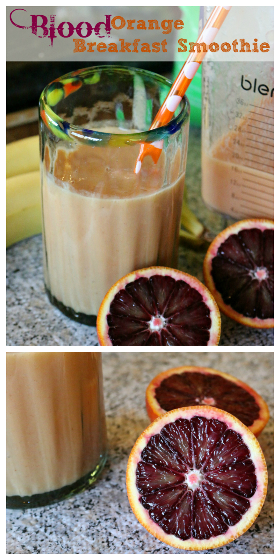 Blood Orange Breakfast Smoothie | This is a seasonal recipe from CeceliasGoodStuff.com | Good Food for Good People