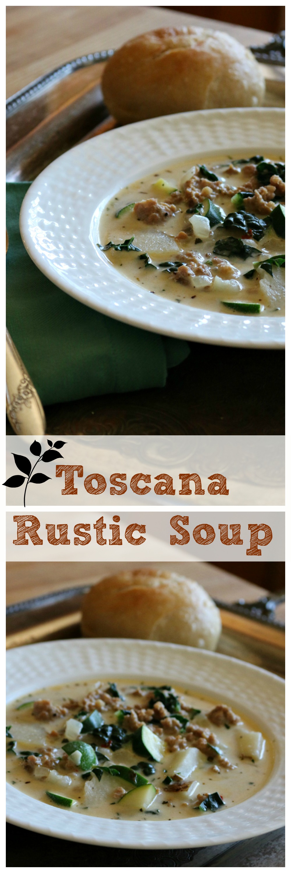 Toscana Italian Kale and Sausage Soup | CeceliasGoodStuff.com | Good Food for Good People