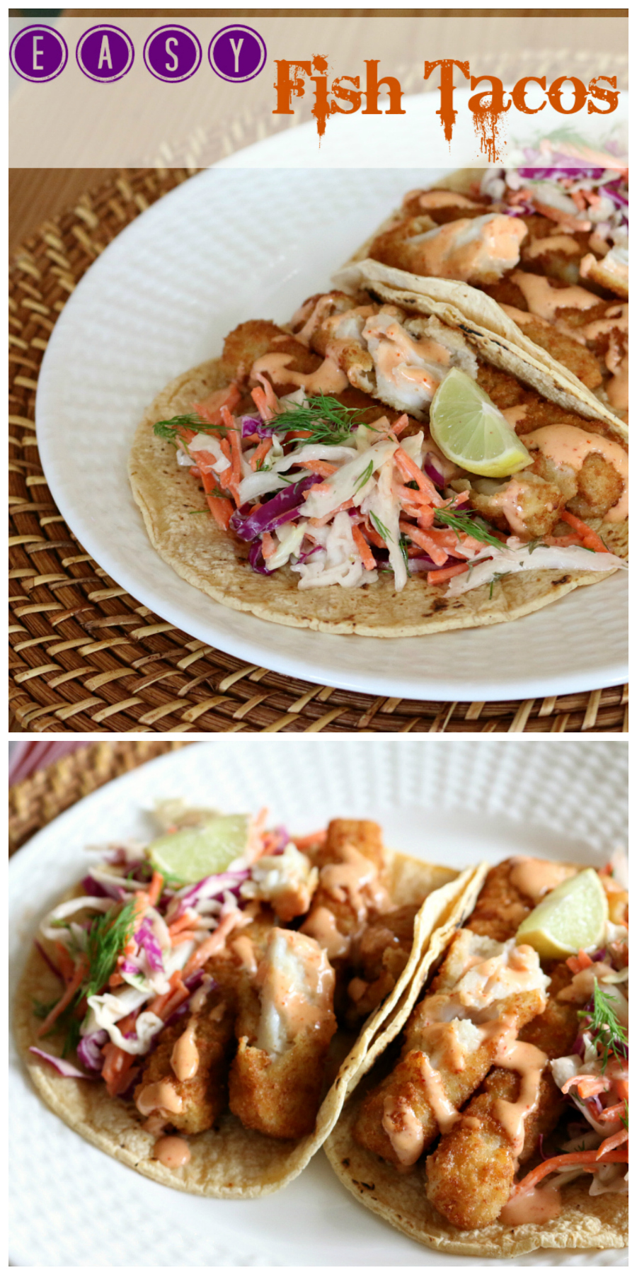 Simple Fish Tacos with Chipotle Crema | CeceliasGoodStuff.com | Good Food for Good People 