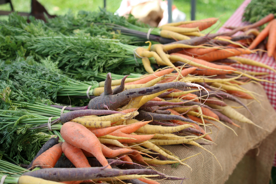 Fresh organic carrots at the Albuquerque Downtown Growers Market. CeceliasGoodStuff.com Good Food for Good People