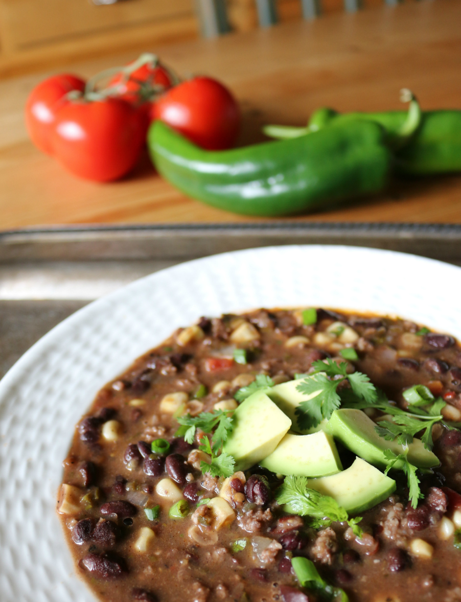 Southwestern Black Bean Soup with Hatch Chile CeceliasGoodStuff.com 