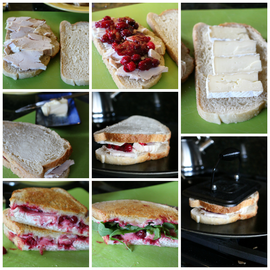 Grilled Turkey and Brie Sandwich with Cranberry Sauce