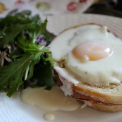 Easy Croque Madame Sandwich with Bechamel Sauce