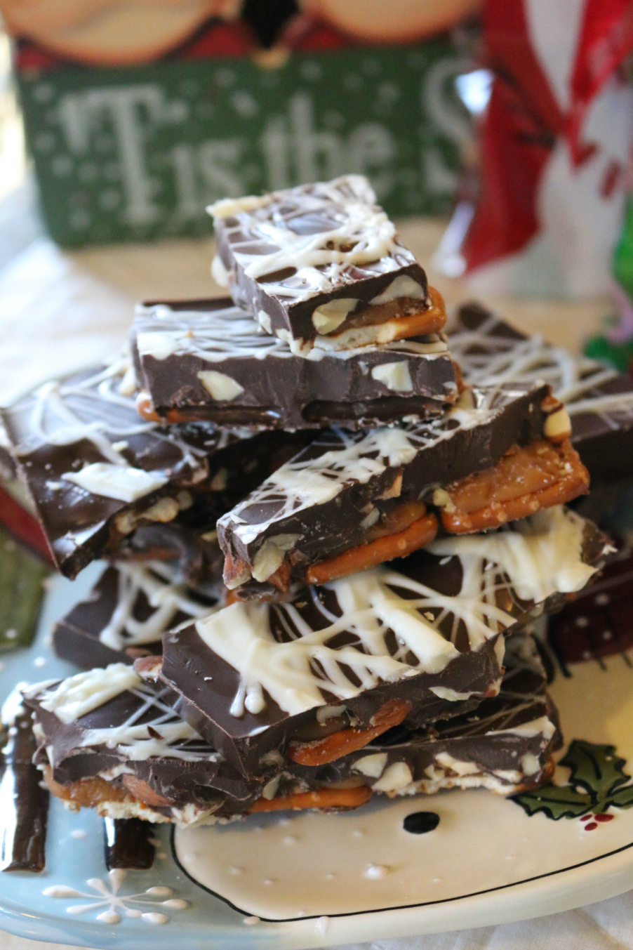 Almond Pretzel Bark - the perfect Holiday Recipe | CeceliasGoodStuff.com | Good Food for Good People 