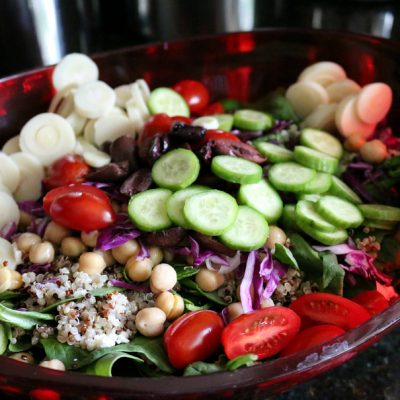 Vegan Chopped Spinach Salad