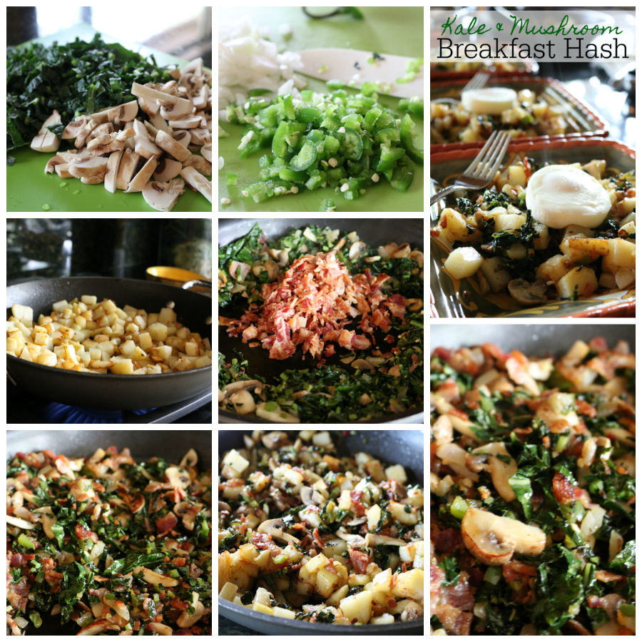 A scrumptious recipe for Kale & Mushroom Breakfast Hash! CeceliasGoodStuff.com Good Food for Good People 