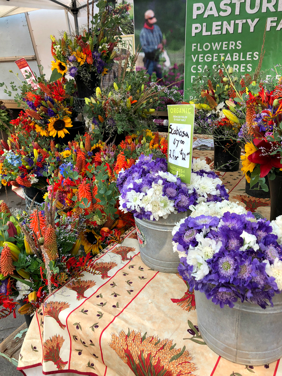 Boulder Farmers Market fresh cut flowers. Boulder, Colorado