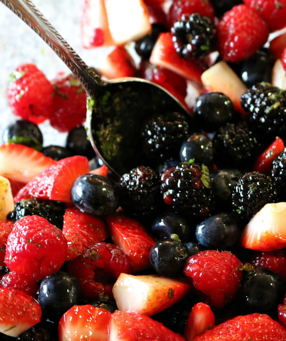 A Very Berry Fruit Salad CeceliasGoodStuff.com | Good Food for Good People