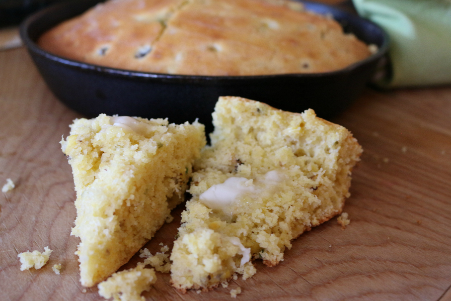 Cast Iron Jalapeno Cornbread - My Kitchen Serenity