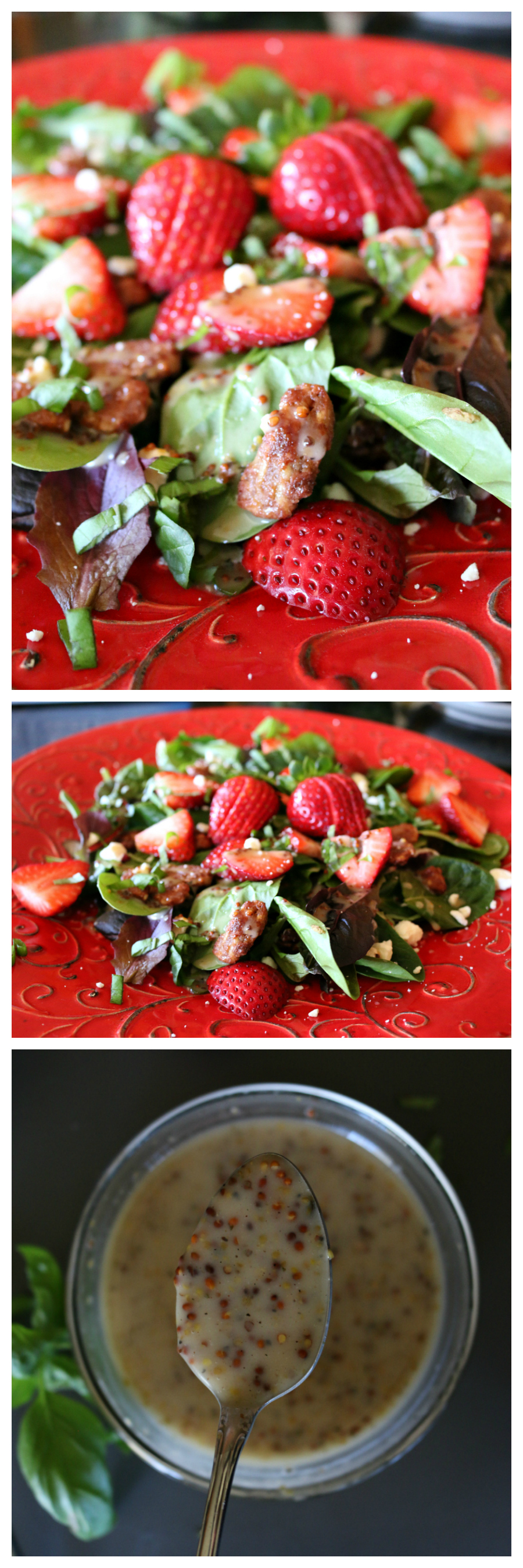 Strawberry Spinach Salad with Honey Dijon Mustard Dressing