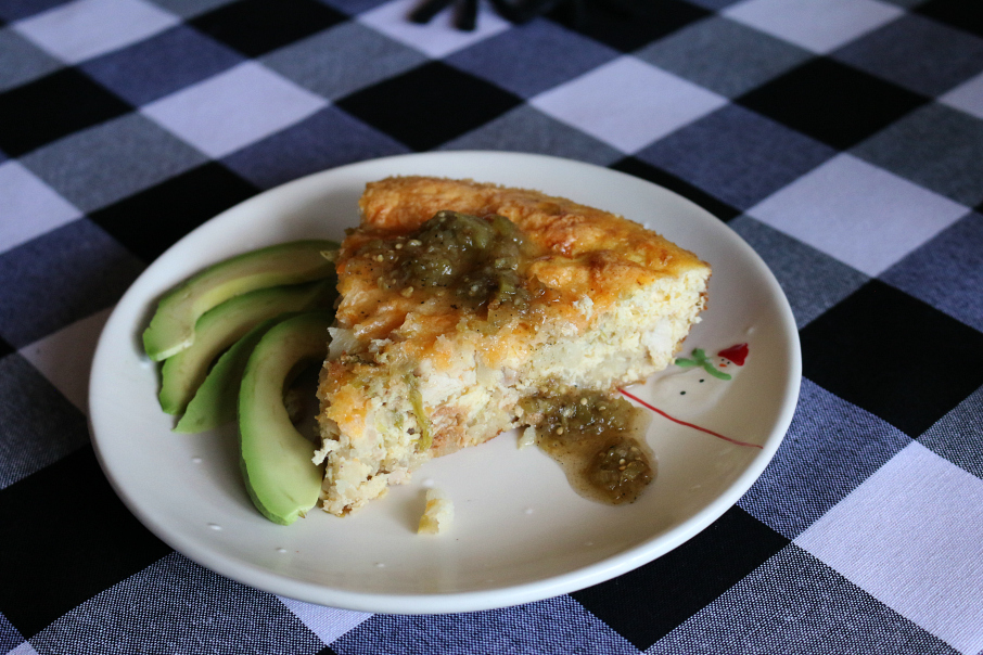 A Green Chicken Chile Frittata