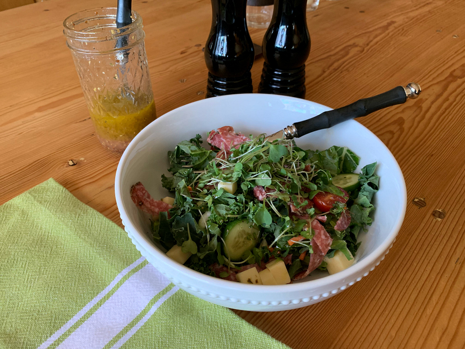 Italian Kale Salad with a Lemon Dressing CeceliasGoodStuff.com | Good Food for Good People 