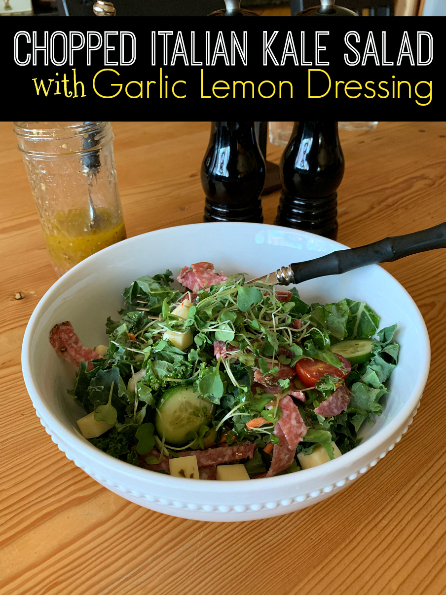 Chopped Italian Kale Salad with Garlic Lemon Dressing IMG_7849